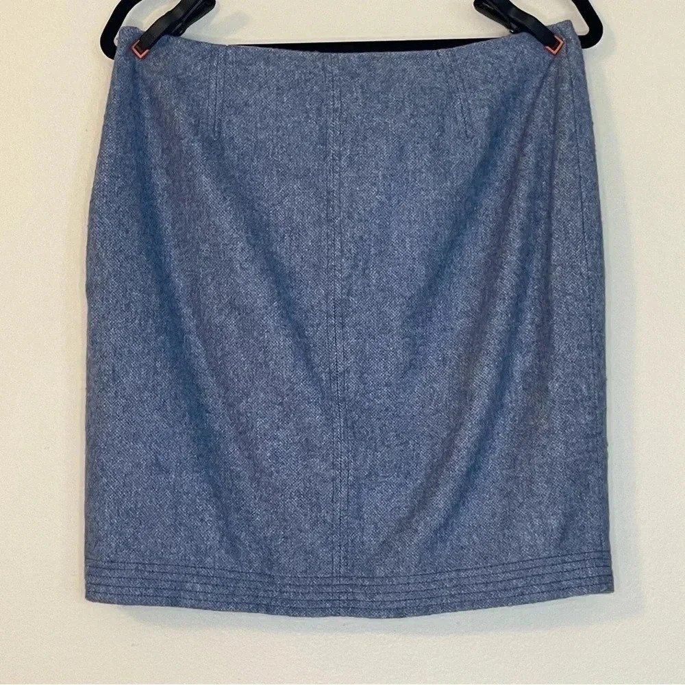 Banana Republic Blue Wool Blend Skirt Size 8